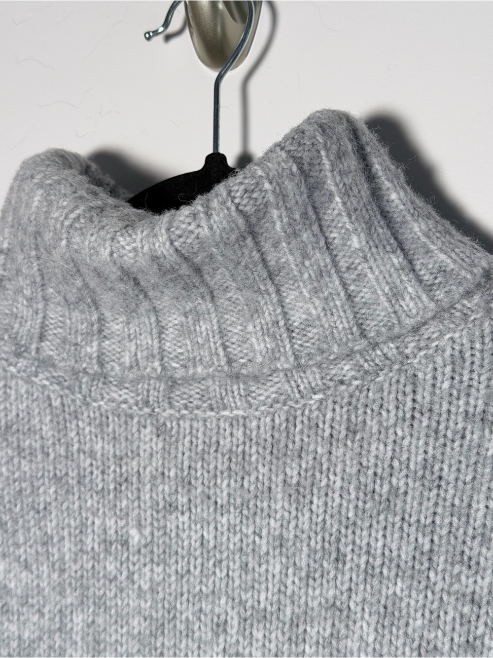 Pink Rose Light Gray Turtleneck Sweater - Picture 5 of 9